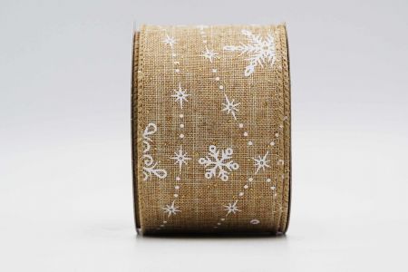 Glitter Snowflakes Wired Ribbon_KF7293GC-13-183_natural
